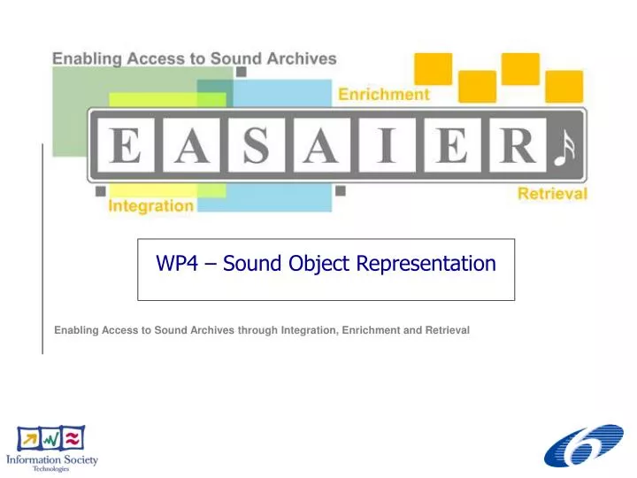 wp4 sound object representation