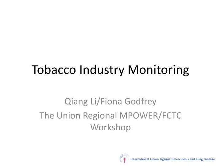 tobacco industry monitoring