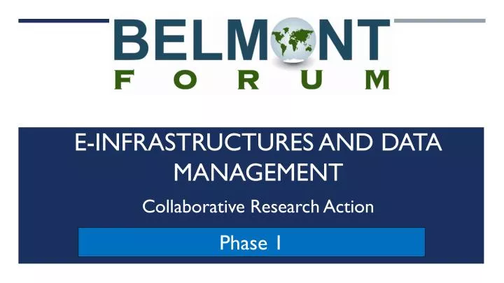 e infrastructures and data management collaborative research action
