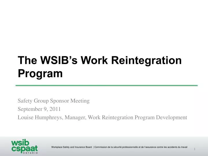 the wsib s work reintegration program