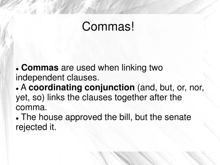 commas