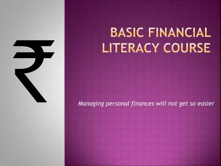 basic financial literacy course