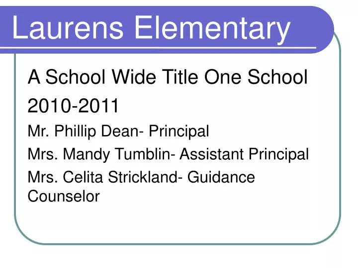 laurens elementary