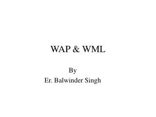 WAP &amp; WML