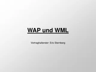 wap und wml