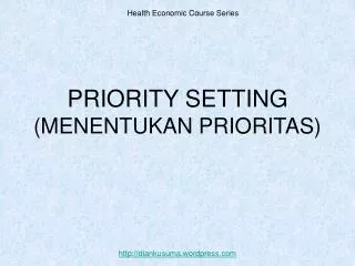 priority setting menentukan prioritas