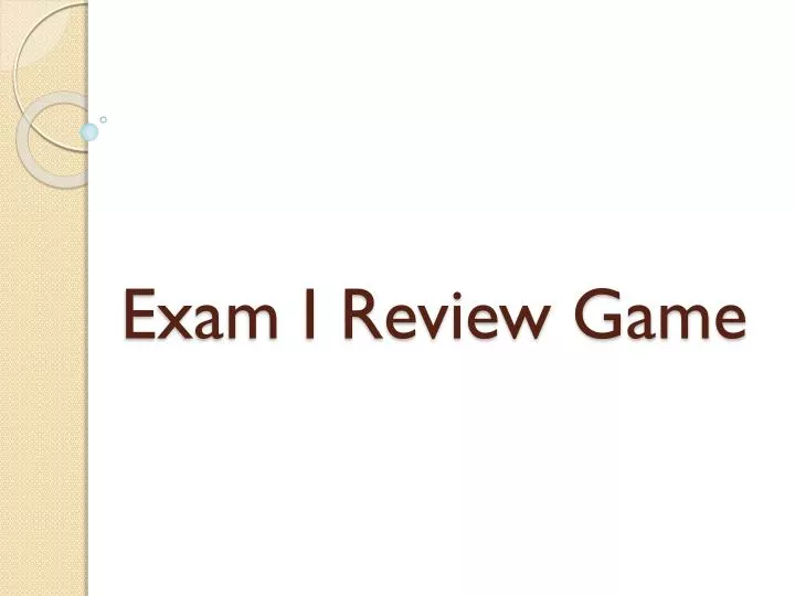 exam i review game