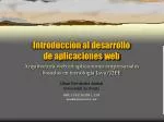 Introducción al desarrollo de aplicaciones web - slide 1