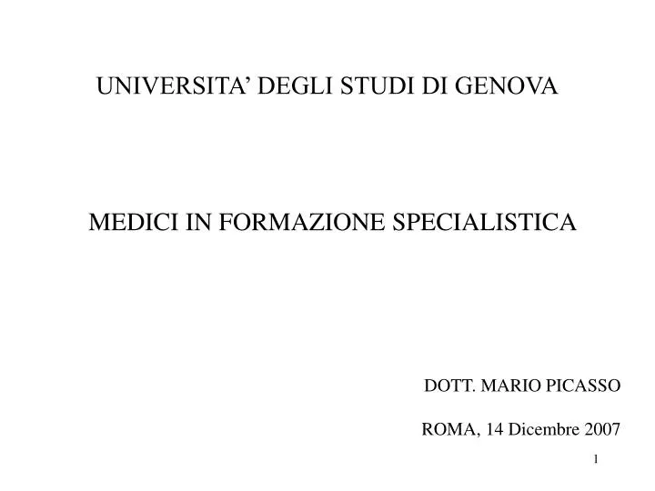 universita degli studi di genova