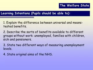 The Welfare State