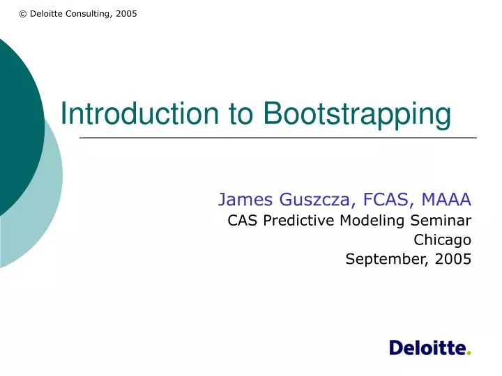 introduction to bootstrapping