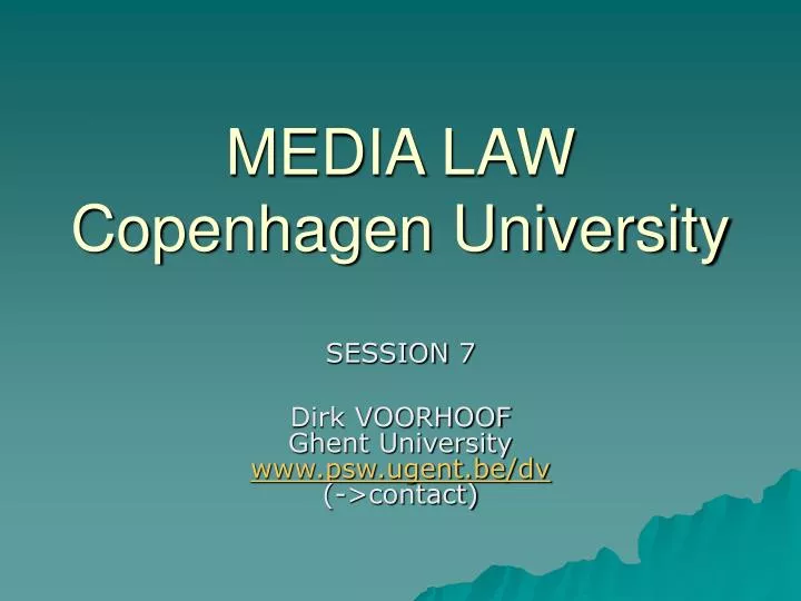media law copenhagen university