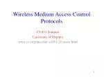 Wireless Medium Access Control Protocols - slide 1