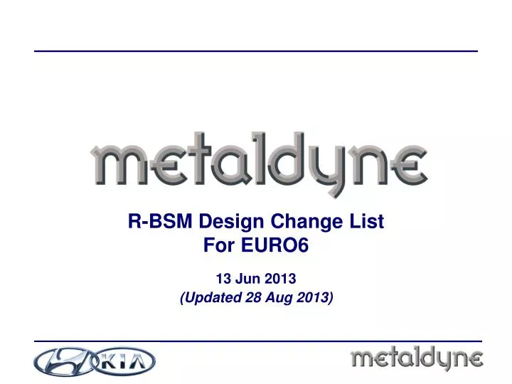 r bsm design change list for euro6