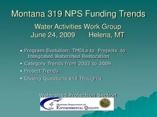 Montana 319 NPS Funding Trends