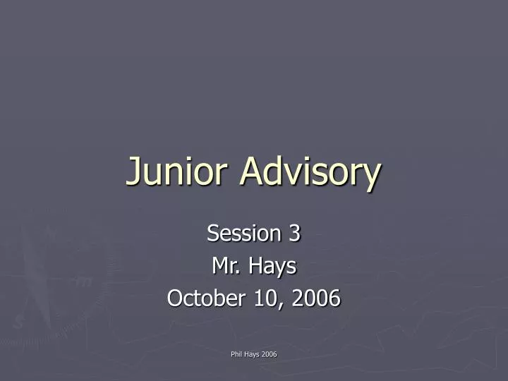 junior advisory