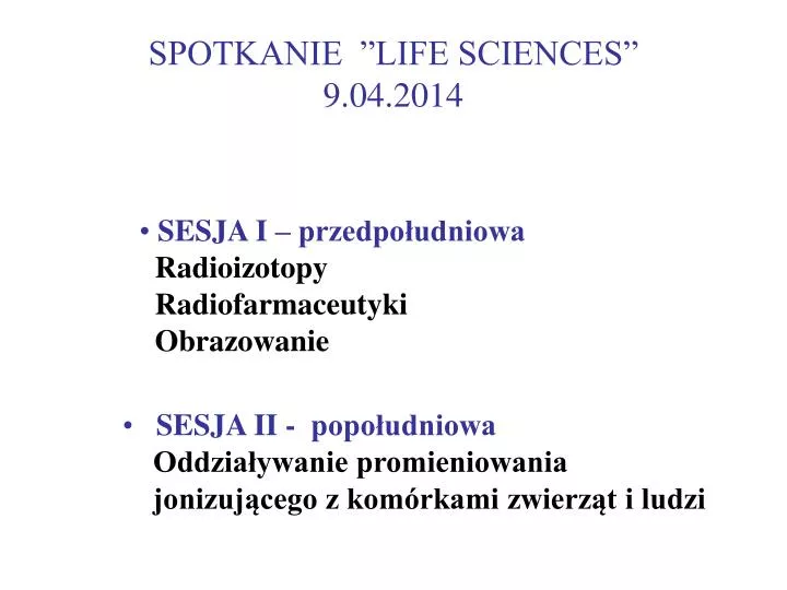 spotkanie life sciences 9 04 2014