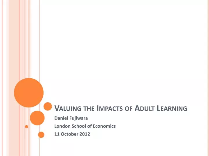 valuing the impacts of adult learning