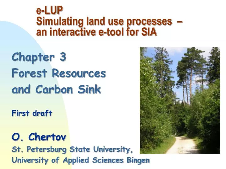 e lup simulating land use processes an interactive e tool for sia