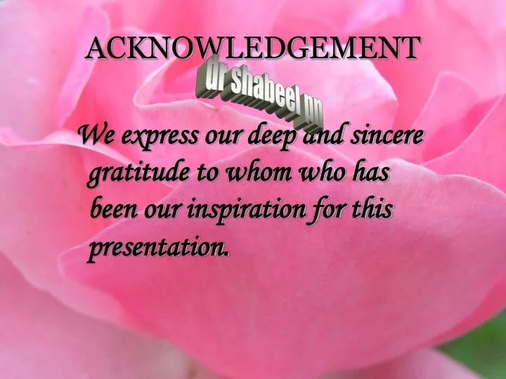 acknowledgement