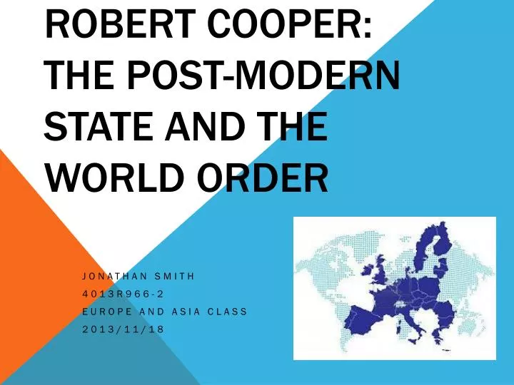robert cooper the post modern state and the world order