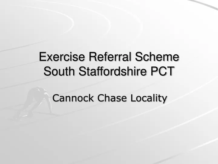 exercise referral scheme south staffordshire pct