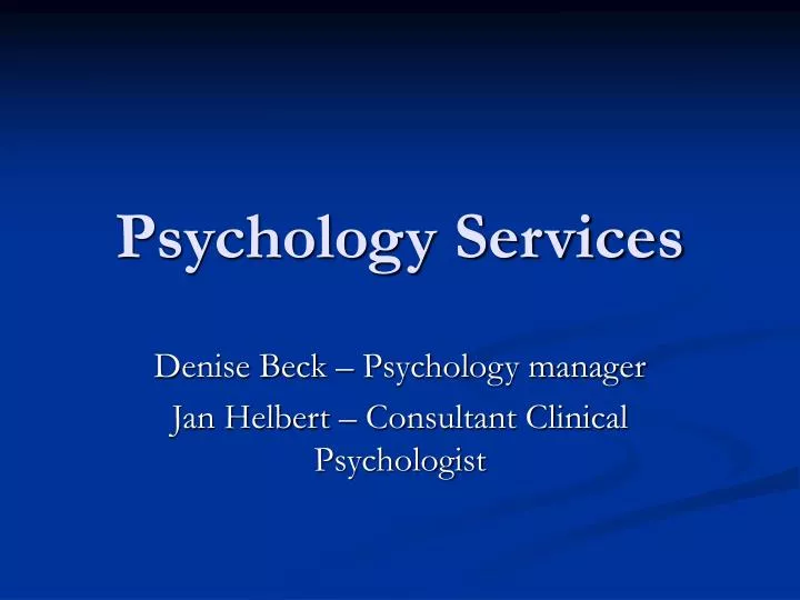 psychology services