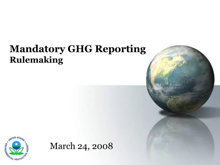 mandatory ghg reporting rulemaking