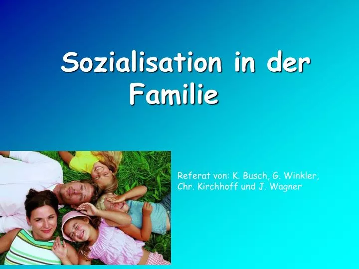 sozialisation in der familie