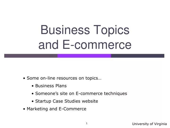 business topics and e commerce