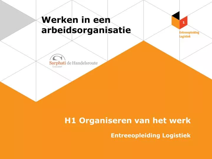 werken in een arbeidsorganisatie