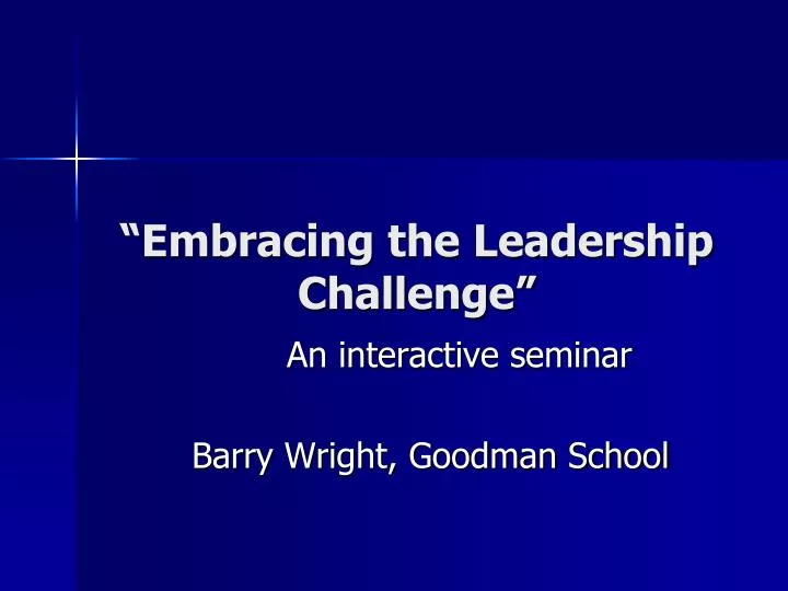 embracing the leadership challenge