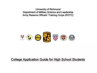 University of Richmond Department of Military Science and Leadership