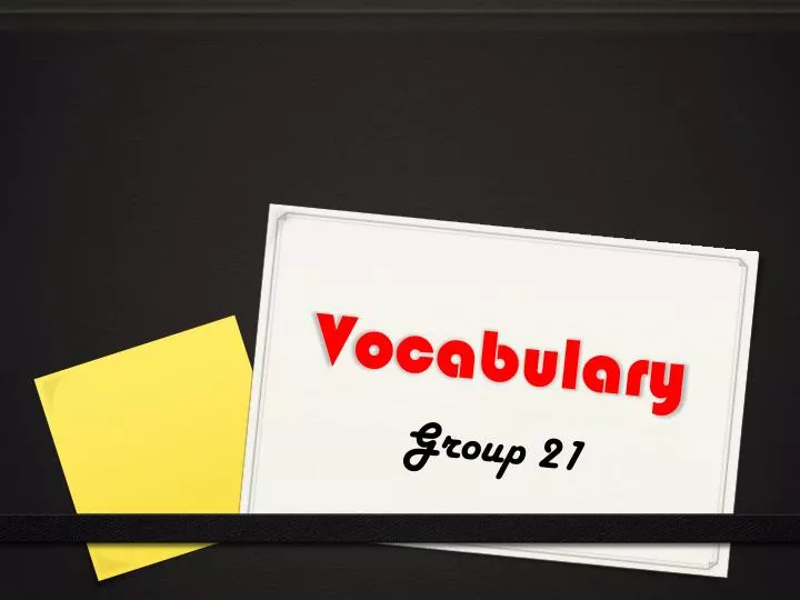 v ocabulary