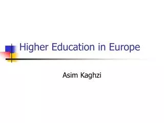 Higher Education in Europe