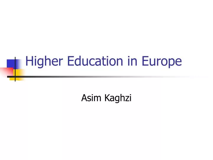 higher education in europe