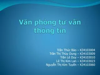 v n ph ng t v n th ng tin