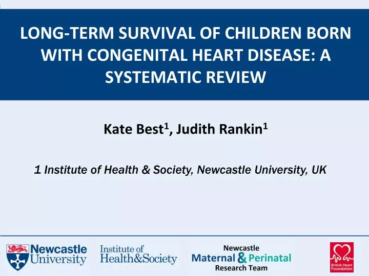 long term survival of children born with congenital heart disease a systematic review