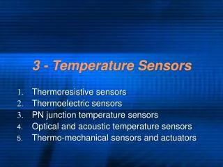 3 - Temperature Sensors
