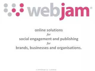 online solutions for social engagement and publishing for brands, businesses and organisations.