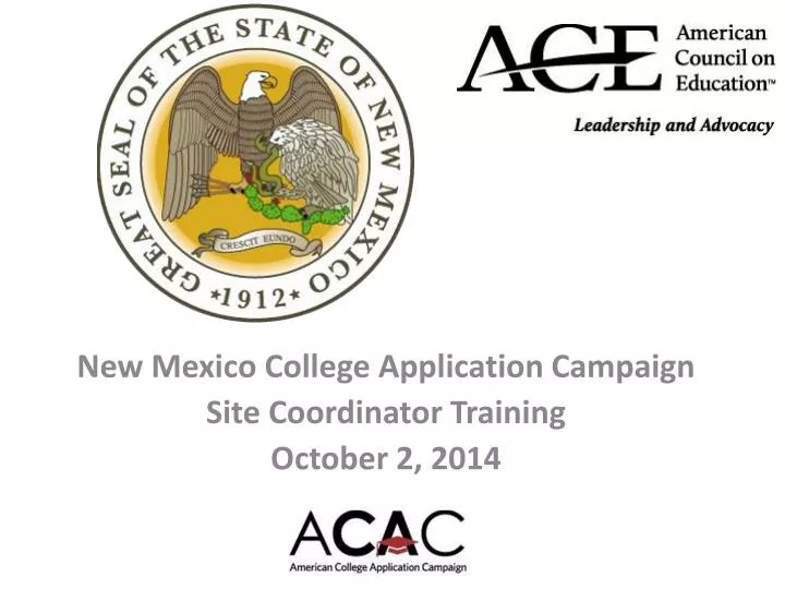 new mexico college application campaign site coordinator training october 2 2014