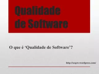 qualidade de software