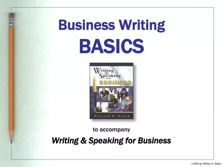 business writing basics