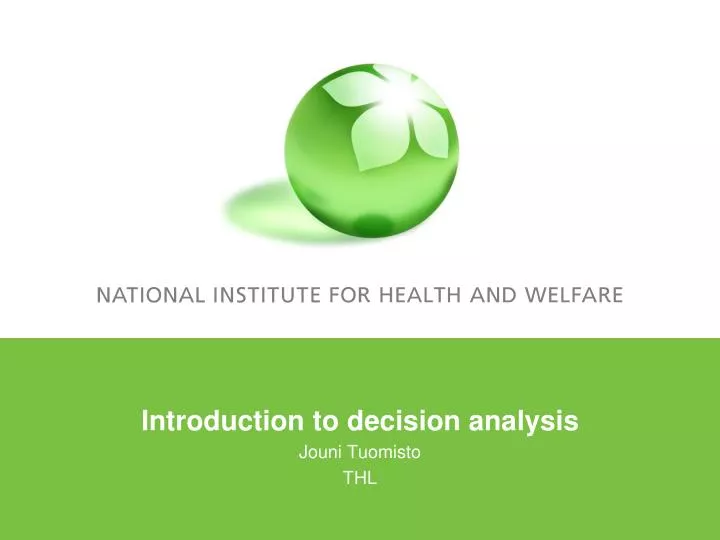 introduction to decision analysis