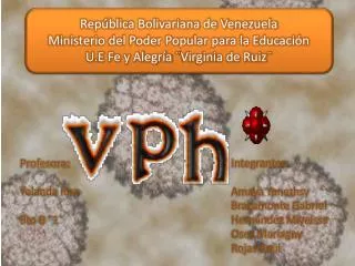 República Bolivariana de Venezuela Ministerio del Poder Popular para la Educación