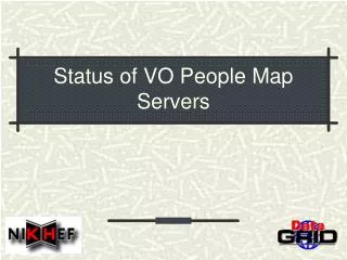 Status of VO People Map Servers