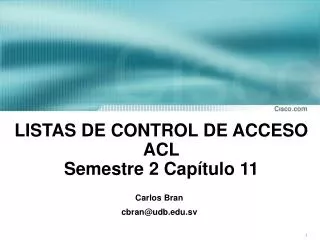 listas de control de acceso acl semestre 2 cap tulo 11