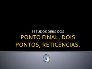 estudos dirigidos