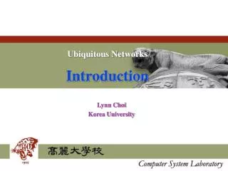Ubiquitous Networks Introduction