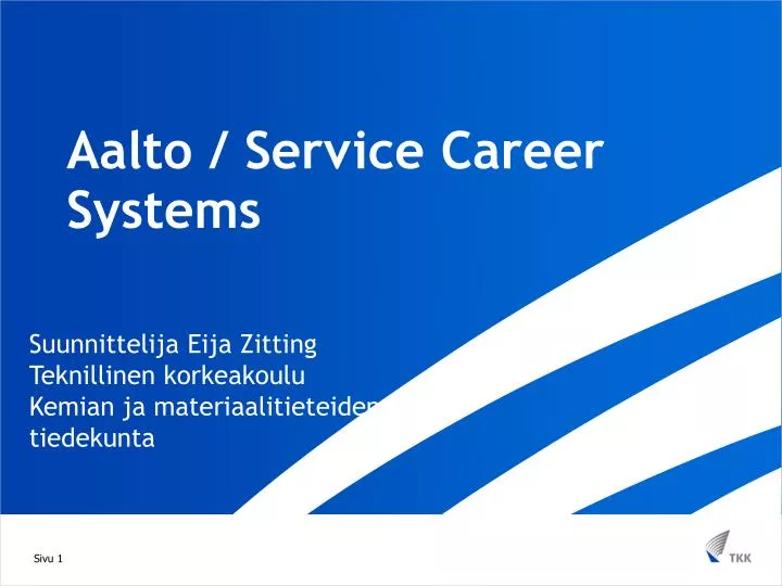 aalto service career systems